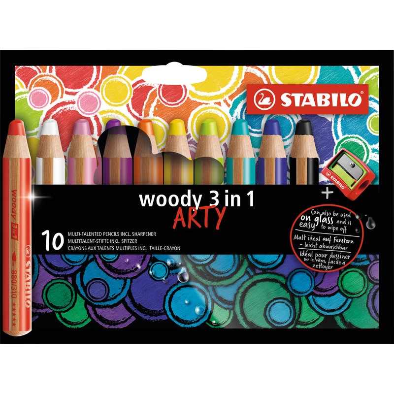 Crayons multitalens STABILO® woody 3 en 1 Arty